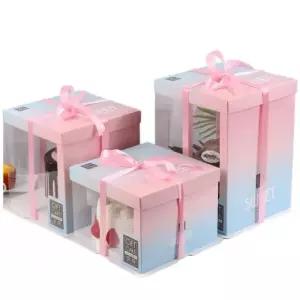 세트 케이크상자 투명 포장박스 케익용기 디저트 조각케이크 선물박스