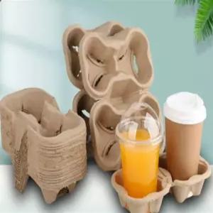 음료 캐리어백 배달용 받침대 트레이 카페 종이컵 50개 피크닉 무지 캠핑 포장지