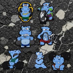 강하고 내구성 있는 PVC 소재 스티커 패치, 부드러운 고무, 훅앤루프 전술 사기 증진 배지 - 다양한 색상,