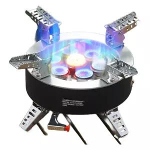 미니강염버너 스토브+튜브관 7구 낚시 캠핑 그리들