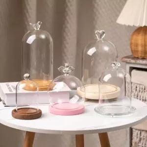 피규어 디스플레이케이스 원형 투명 유리돔 먼지방지 쇼케이스