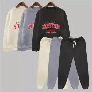 남자 맨투맨 기모 조거 보온 세트 보스턴 겨울트레이닝