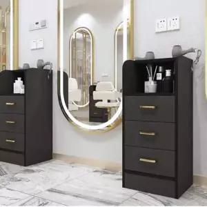 미용실 선반 캐비닛 미용 도구 서랍 수납장 드라이기 거치대 3단108434