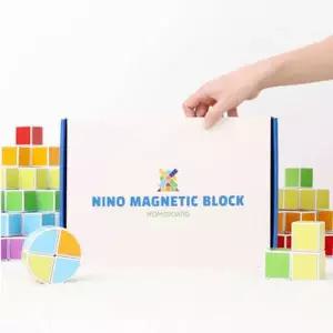 [맘스보드]니노 마그넷 블록 10pack (사각) 세트 / 유아 어린이 영유아 자석 블록 블록