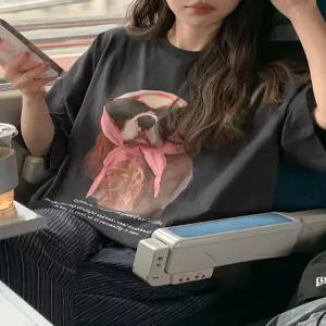 [제작] 퍼피파피 리얼루즈핏 반팔 티셔츠 87035 빅사이즈 여성의류