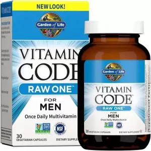 남성용 가든 오브 라이프 비타민 코드 생 1일 1회 멀티비타민 30캡슐 플러스 건강을 위한 과일 채소 및