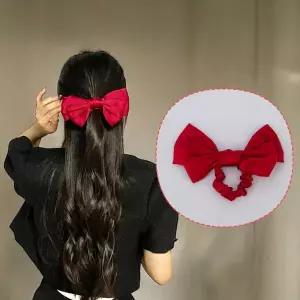 왕리본 곱창밴드 머리끈 레드