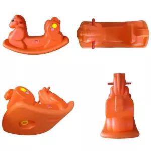 흔들목마 아이가 타는 오렌지말 락킹홀스 유아말타기 아기말 탑승완구