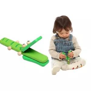 2살 리듬감각 손바닥 손목스냅 악어 핸들 캐스터네츠 아동완구 스피커