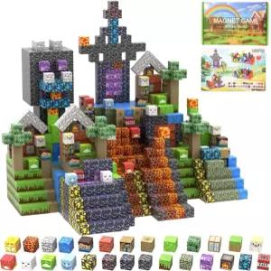 여행용 마그네틱 블록 세트 - 3-5세 5-7세 4-8세 8-12세 어린이를 위한 40PCS 크리스마스 STEM 빌딩 장난감