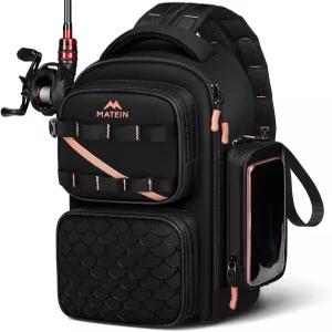 루어 막대 홀더와 휴대폰 파우치가 포함된 마테인 낚시용 슬링백 탈착식 미끼 바인더가 방수 3600 태클