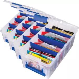 플라보 아웃도어 4510 클리어 낚시 정리함 - 슈퍼 하프 사첼 소프트 미끼 보관함 터프 테이너와 제로스트