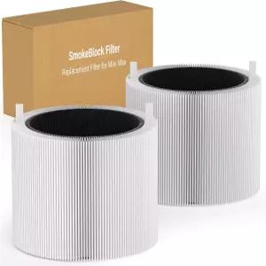 블루 퓨어 미니 맥스 스모크블록 필터 2팩 에어 퓨리파이어 활성탄 호환