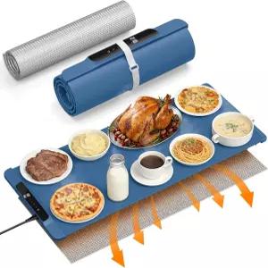 내열 패드가 있는 음식용 핫이글 보온 매트 조리대 깨짐 방지 10시간 타이머 120F~210F 조절 가능 일상