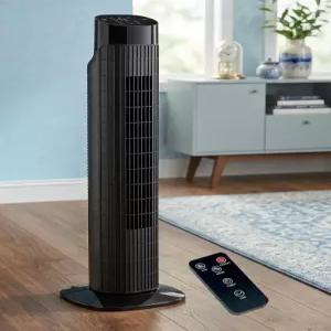 침실용 31인치 타워형 선풍기 리모컨이 있는 120 진동 전기 블레이드리스 3단 속도 3모드 7.5H 타이머 가정