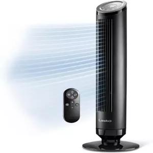 라스코 어센드 타워 선풍기 리모컨 포함 36인치 홈 침실용 바닥 29피트/s 공기 흐름 90 진동 에어 필터