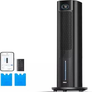 침실용 DREO 타워 선풍기 차가운 공기를 불어넣는 43인치 냉각 팬 업그레이드 증발식 냉각기 조용한 85