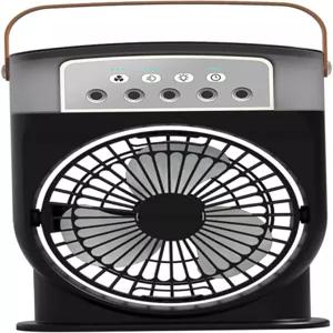 책상 선풍기 휴대용 공기 냉각기 증발식 3풍속 조용한 미니 AC 유닛 안개 및 야간 조명 USB 충전식 600ML