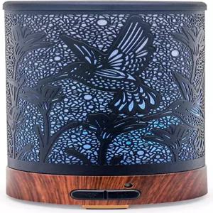 빅토리아 아로마 에센셜 오일 디퓨저 - 다기능 테라피 7 LED 색상 변경 조명 150ML 금속 가정