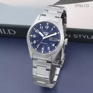 세이코5 SRPG29K1 오토매틱 스포츠 블루 캘린더 남자 메탈 시계 d4