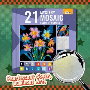 미스터리 모자이크 컬러 바이 넘버 성인 및 청소년용 스트레스 해소 시간 죽이는 DIY 페인팅 드로잉북