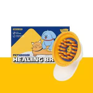페스룸 힐링브러시 강아지/고양이 죽은털제거 털관리 빗