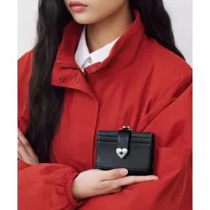 FENNEC CRINKLE HEARTY FRAME BRIDGE WALLET - BLACK 2089448