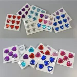 하트 사각 큐빅 스티커 데코 장식 다이어리 폰꾸미기