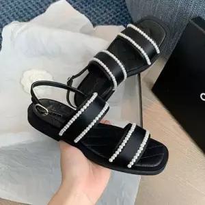 여성 스트랩 샌들 신발 진주플랫 비치 바캉스 패션 슬리퍼 KS5