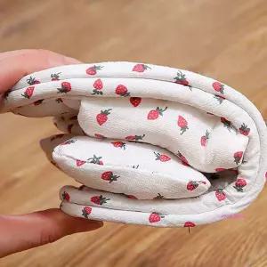 층간소음방지 슬리퍼 2중 쿠션 딸기 실내화 리본rst356