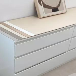 파스텔 가죽 거실장덮개 티비다이 매트 다이 가구덮개 테이블 덮개 가리개 거실장 장 밀크티