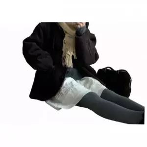 [매장정품] 코드그라피 [알로하 PICK]_(우먼) 스웨이드 무스탕 후드 점퍼_다크브라운 3556238