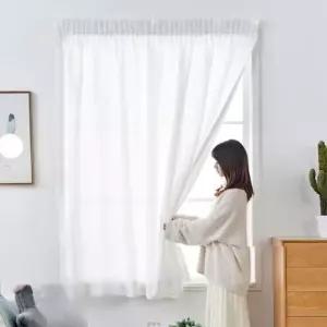 나비주름커튼 고급 비침없는 벨크로커튼 햇빛차단 커튼 눈부심제로 무타공 붙이는 사생활보호