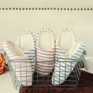 사계절실내화 겨울용 사무실 실내 가정용 털 줄무늬 쿠션 실내화