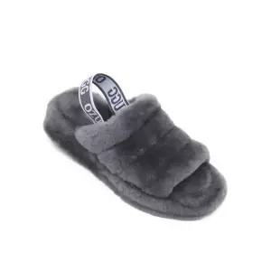 OZ UGG WEAR 어덜트 브루쿨린 플러프 슬라이드 그레이 OZWCC4TSCB14GRY