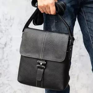 남성용 캐주얼 빈티지 플랩 가방 숄더백 숄더 소가죽 크로스 ST5