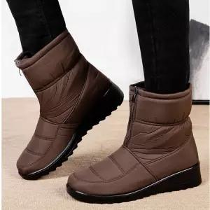 여성 2컬러 집업 방수 스노우 패딩부츠 겨울 미들부츠 bPM7+9qBf