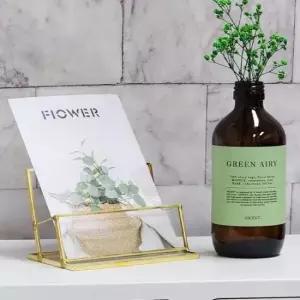 [문구] 고급 스틸 명함 거치대 1단 비즈니스 홀더 사선 디자인