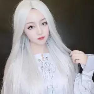 백발 긴 생머리 가발 패션가발 여성가발 여자가발 구미호가발 귀신가발