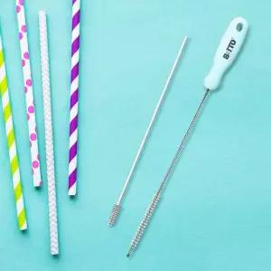 빨대세척솔 2종세트 틈새청소 브러쉬 닦는솔 긴세척솔 젖병솔 젖병세척솔