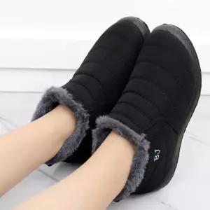 여성 겨울 패딩 털안감 슈즈 따뜻한 방한화 부츠 Ntn3+6rbZ