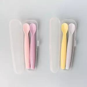 실리콘이유식스푼세트 아기숟가락 유아 초기수저 중기 이유식스푼