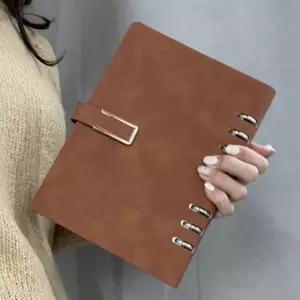 A5 가죽 다이어리 6공 일기장 노트 브라운 6공다이어리 만년다이어리