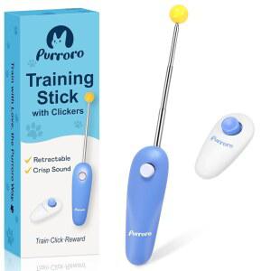고양이 훈련 클리커 키트 u2013에는 긍정적 강화, 행동 및 복종 훈련에 완벽한 핑거 클리커와 타겟 스틱 u2013이 포함되어 있으며, 실내외에서 반려견, 새, 작은 반려동물에게