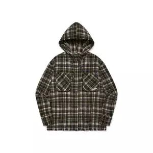 키르시 KIRSH 컷 오프 루즈핏 후드 셔츠 브라운 J44C2KSH01BRA