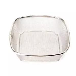 건지기 국내산 스텐 클로버 정사각 바구니 높은채반_5호