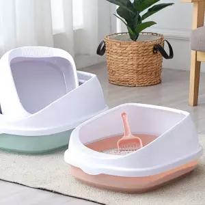 고양이화장실 대형 변기 평판형 오픈형 48X10X21CM 배변통 고양이변기