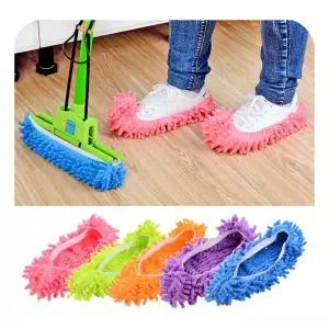 발걸레 바닥 청소 덧신 커버 1쌍 실내화 바닥걸레 슬리퍼 덧신커버