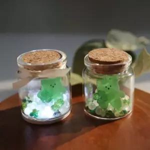 크로바 네잎클로버 부적 시험 클로버 오브제 선물 2type 응원 장식 무드등 합격 크로버 곰돌이 수능 LED