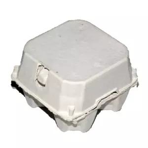 백색 4구 휴대용 밀폐형 종이계란판 계란케이스 휴대용계란케이스